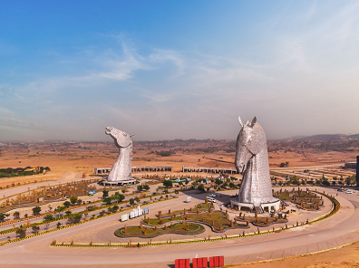 Blue World City Horse Mascots: Does this monumental feature enhance the investment appeal?